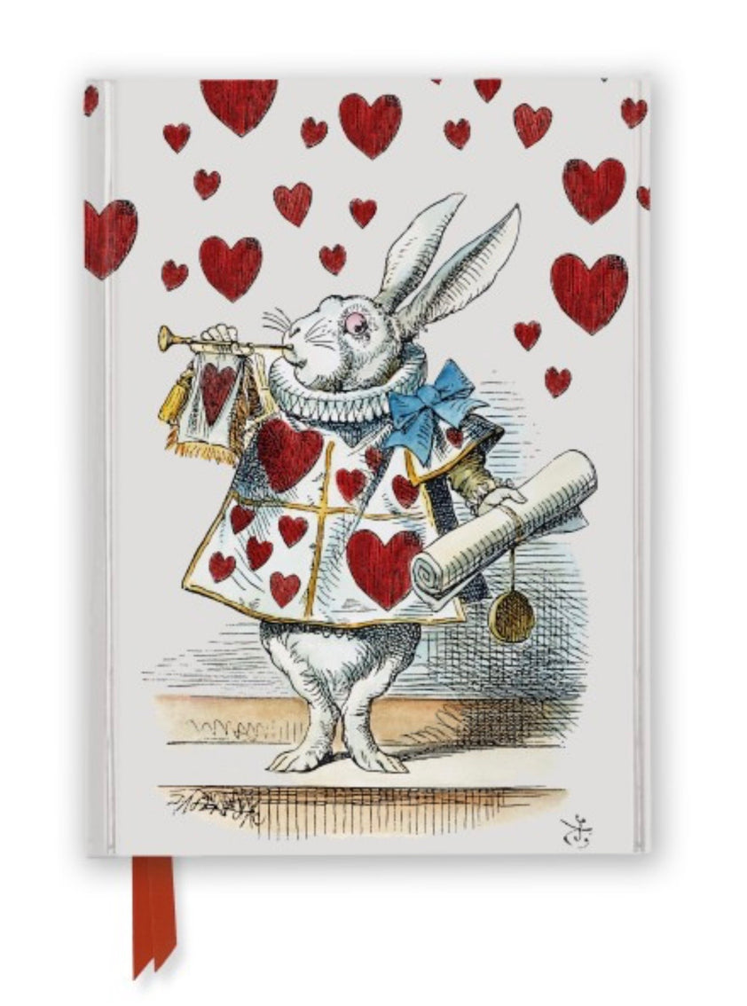 Alice Book Rabbit Cover Alice's Adventures in Wonderland: White Rabbit (Foiled Journal) – Alice ...