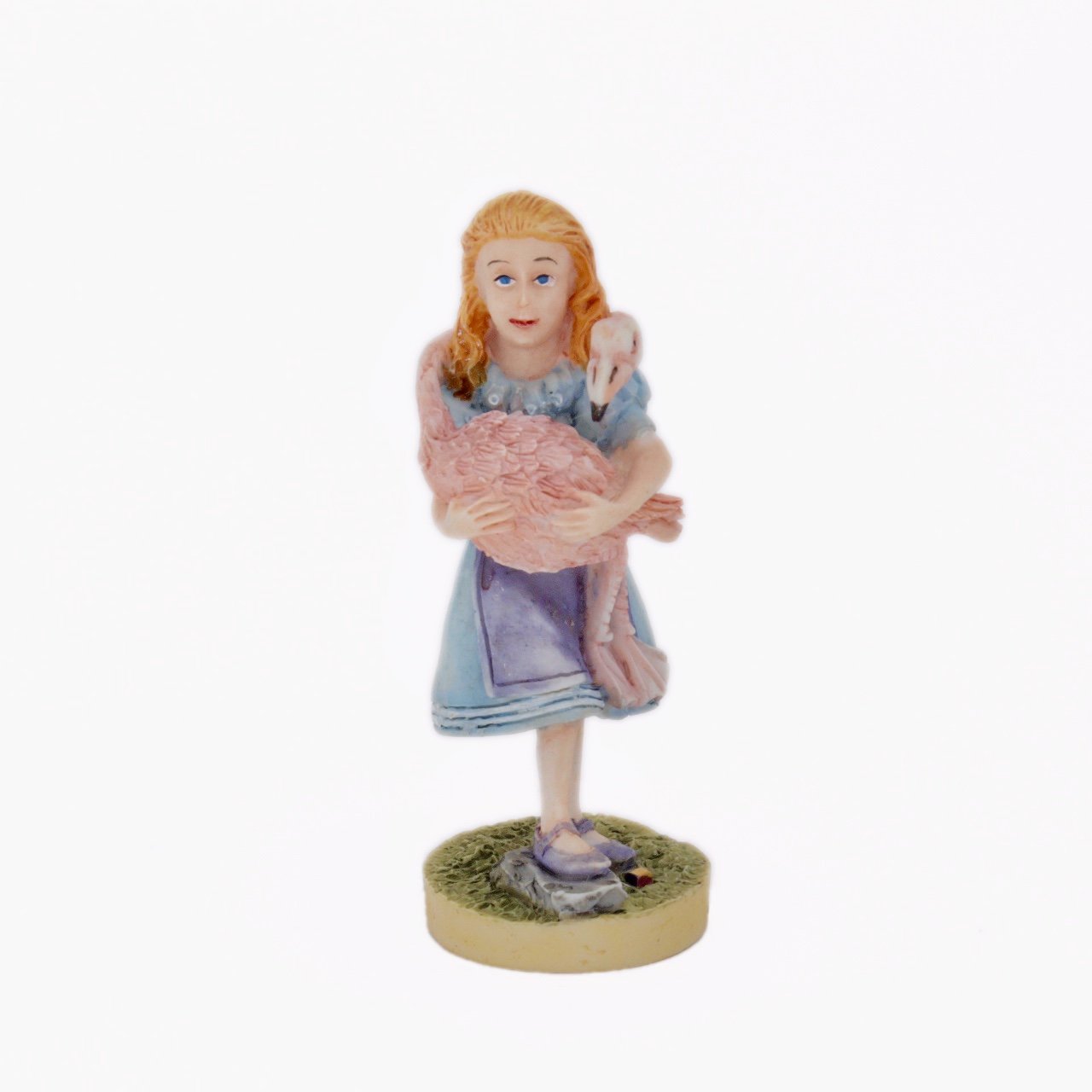Alice and the Flamingo Figurine by Colour Box Miniature - Alice and the Flamingo